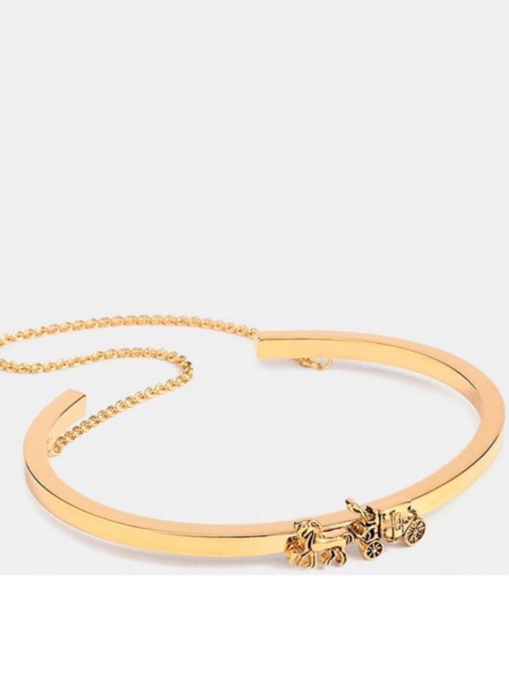 Coach Horse & Carriage Double Chain Cuff Bracelet NWT